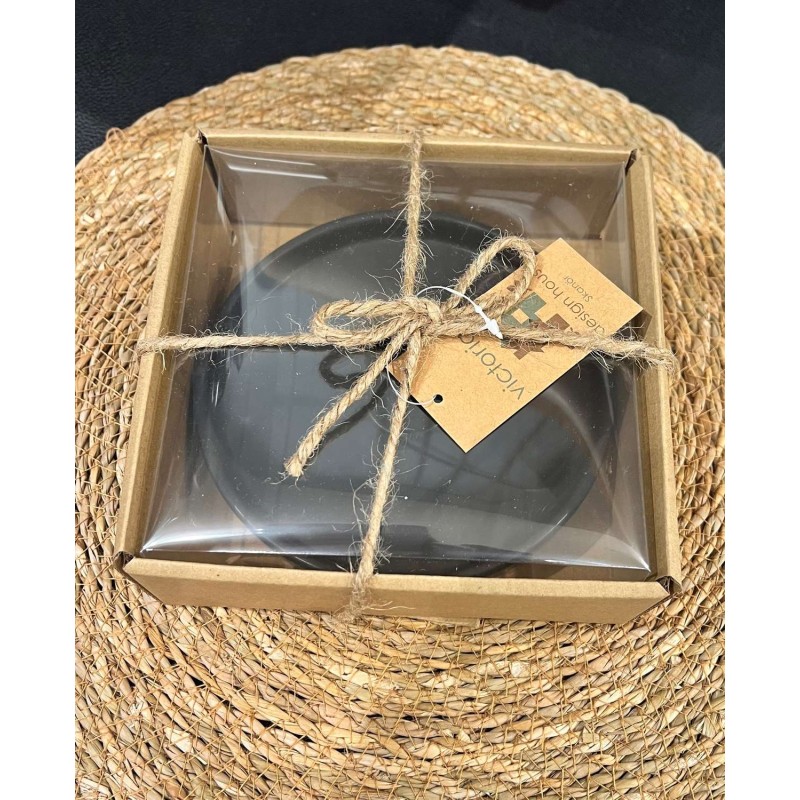 Ljusstake Svart Keramik 15 cm