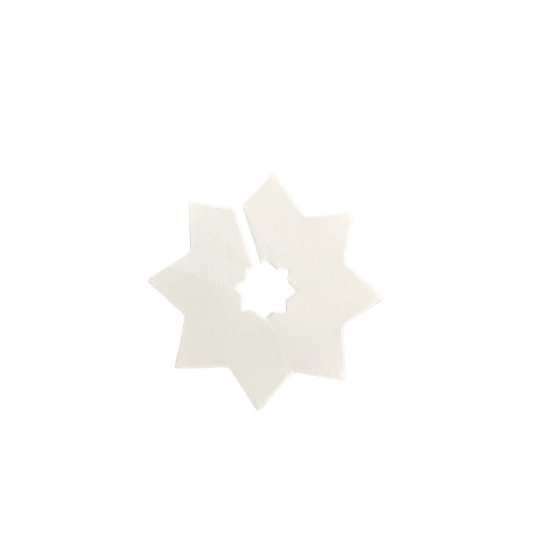 Glasmarkör Stjärna Papp Vit 12-pack