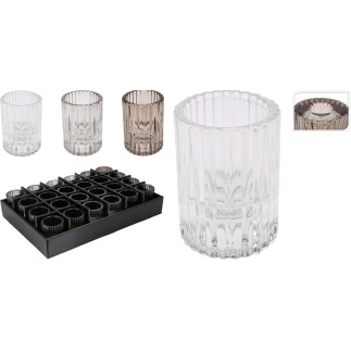 Ljuskopp Vändbar Glas Brun 5x8 cm