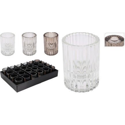 Ljuskopp Vändbar Glas Brun 5x8 cm