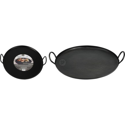 Fat Bricka Uppläggning Svart Metall 40 cm