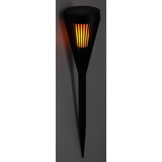 Solcellslampa Svart Lampa Spjut Trädgård