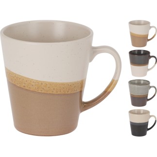 Mugg Grå/Brun Keramik 30 cl 4-pack
