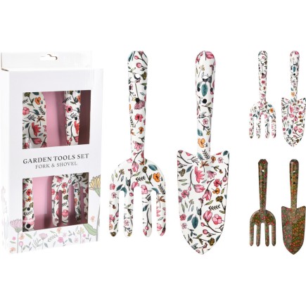 Trädgårdsverktyg Blommor Brun 2 delar
