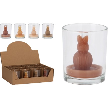 Ljus Påsk Kanin i Glaskopp Grön