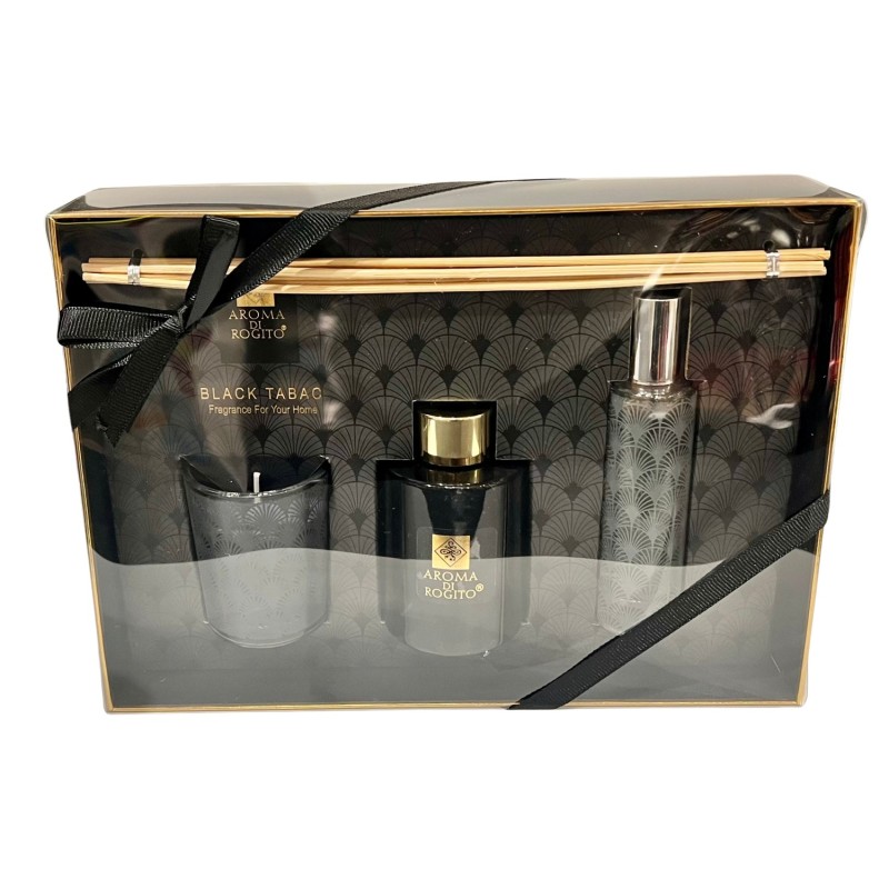 Aromaset Doftpinnar Rumsspray Doftljus Black Tabac