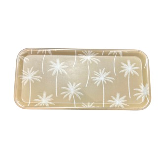 Bricka Palmer Beige/Vit Melamin