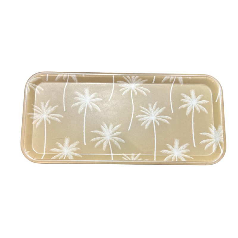 Bricka Palmer Beige/Vit Melamin