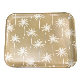 Bricka Palmer Beige/Vit Melamin