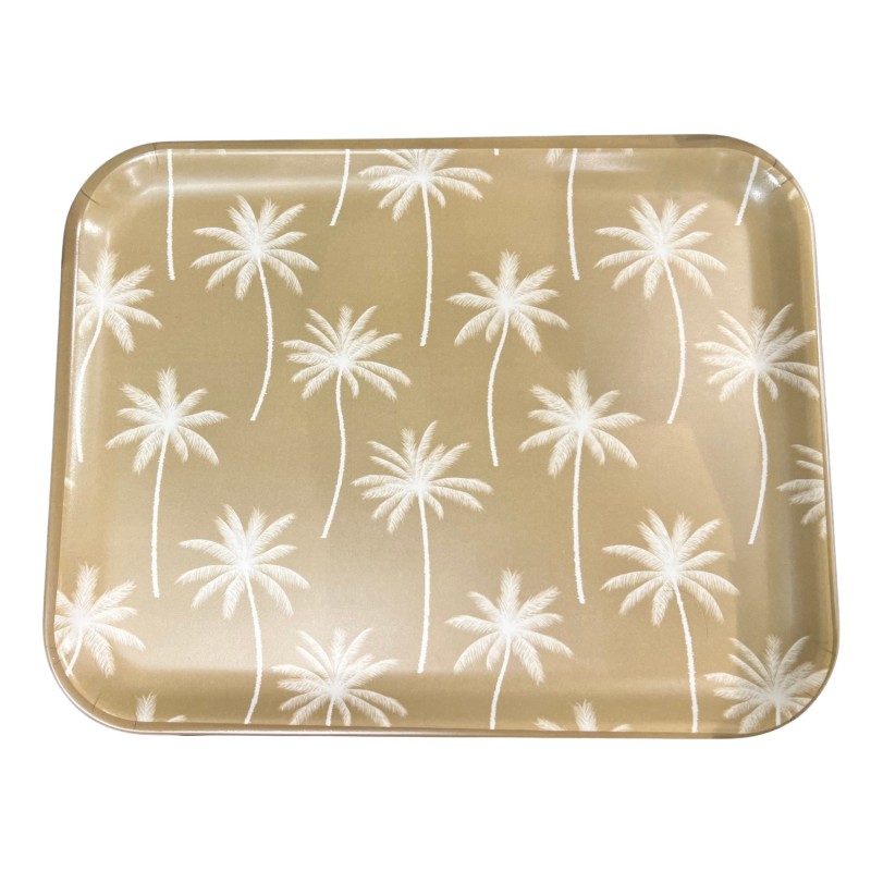 Bricka Palmer Beige/Vit Melamin