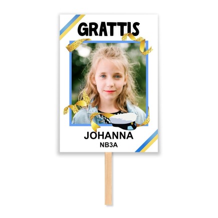 Studentskylt 50x70cm GULDIGT NR 09