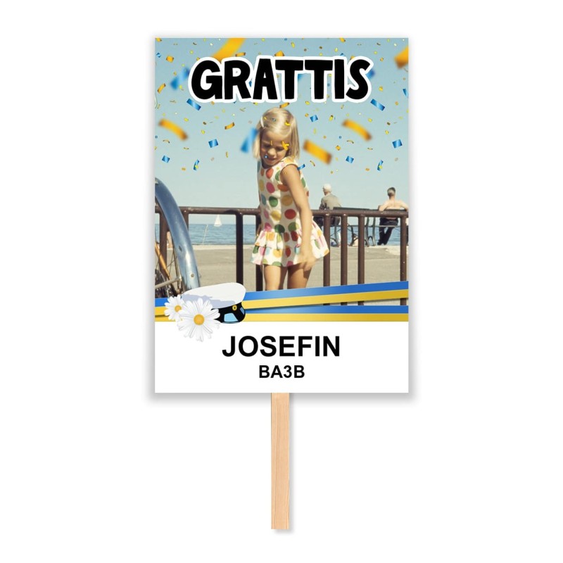 Studentskylt 50x70cm KONFETTI NR 12