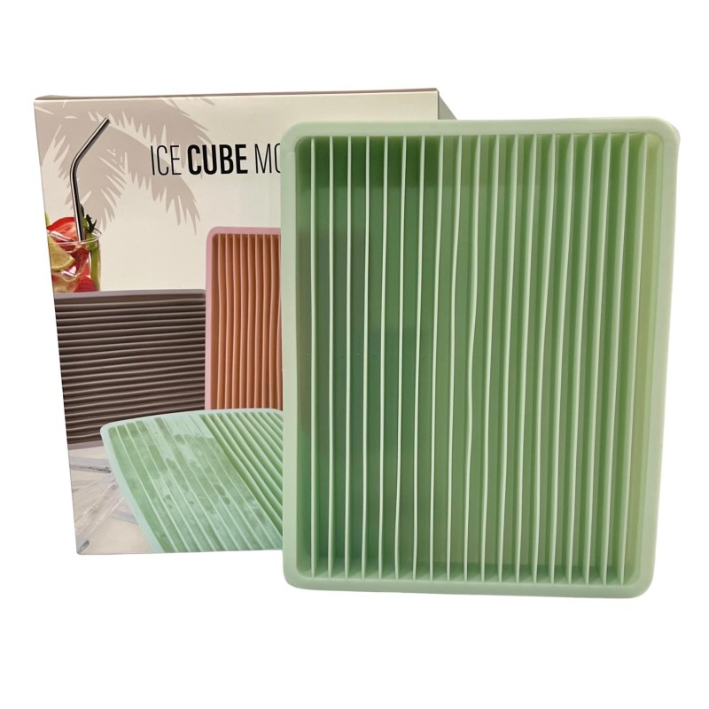 Iskub Iskross Grön Rosa Grå Fyrkant 