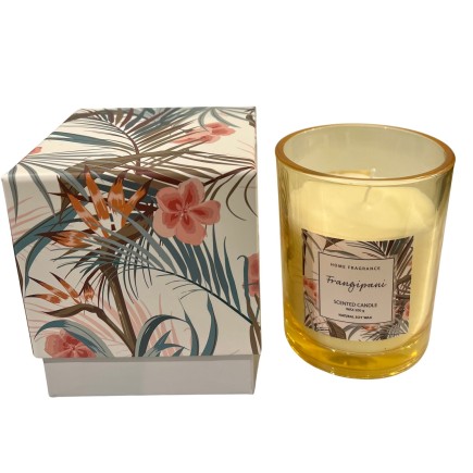 Doftljus Frangipani Glas Khaki