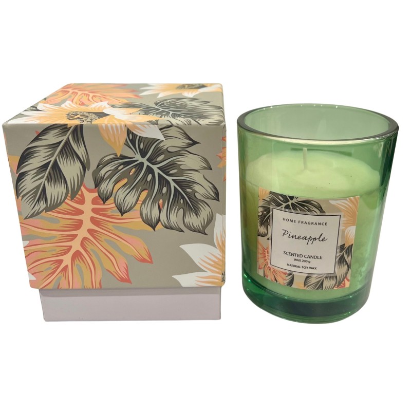 Doftljus Pineapple Glas Grönt
