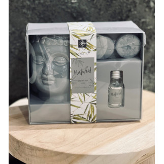 Aromaset Buddha Aromalampa Vax Doftolja Lotus Presentset
