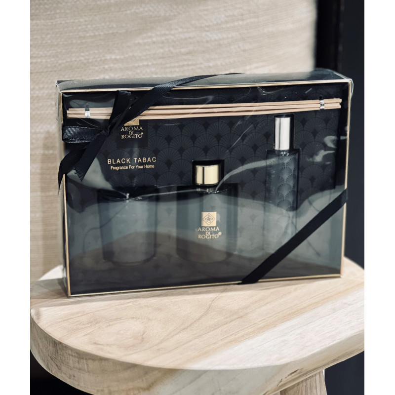 Aromaset Doftpinnar Rumsspray Doftljus Black Tabac