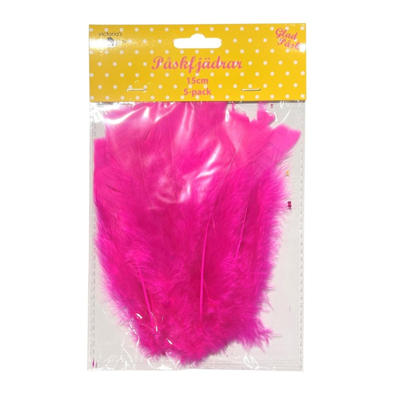 Påskfjädrar Rosa 5-pack