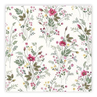 Servetter Blommor Rosa