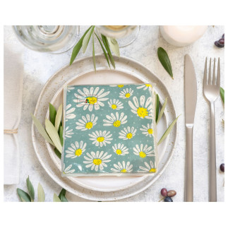 Servett Daisy 33x33cm 2-pack