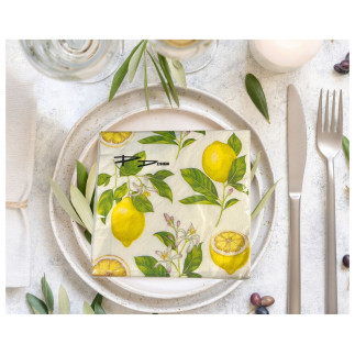 Servetter Citroner 33x33cm 20-pack
