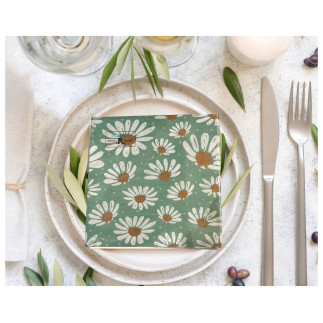Servett Daisy 33x33cm 2-pack