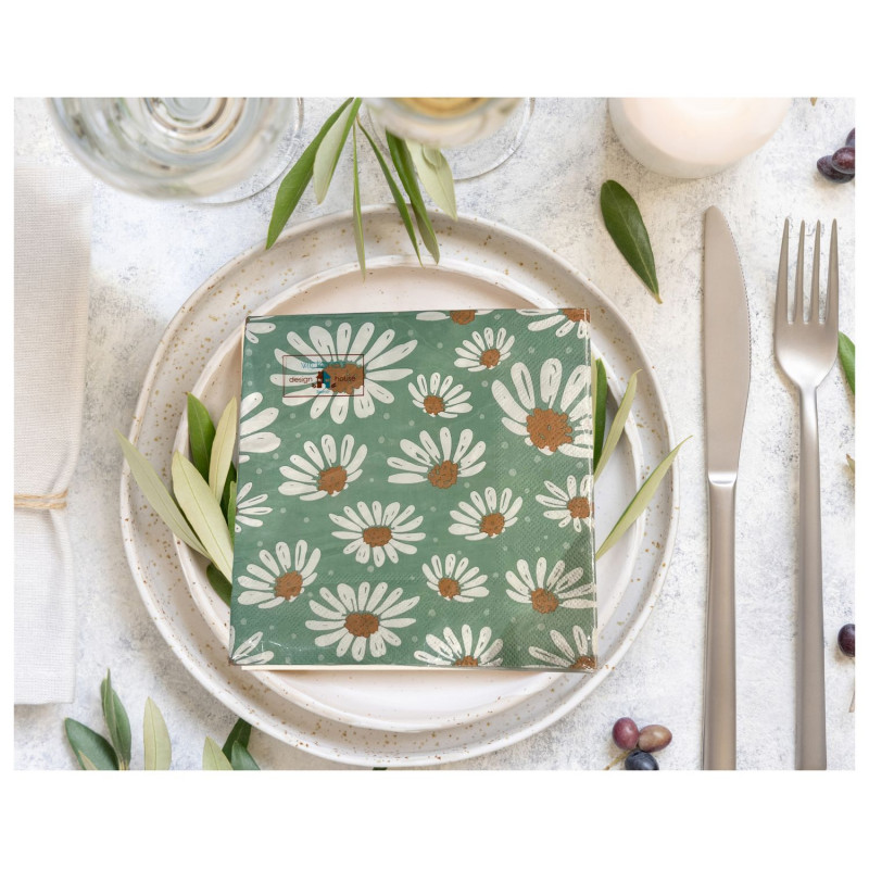 Servett Daisy 33x33cm