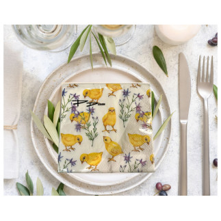 Servetter Kycklingar 33x33cm 20-pack