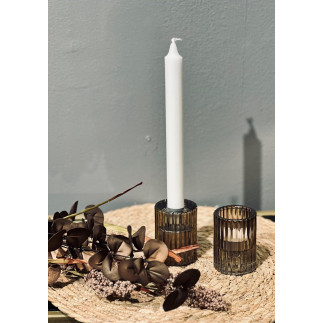 Ljuskopp Vändbar Glas Brun 5x8 cm