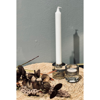 Ljuskopp Vändbar Glas Grå 5x6 cm