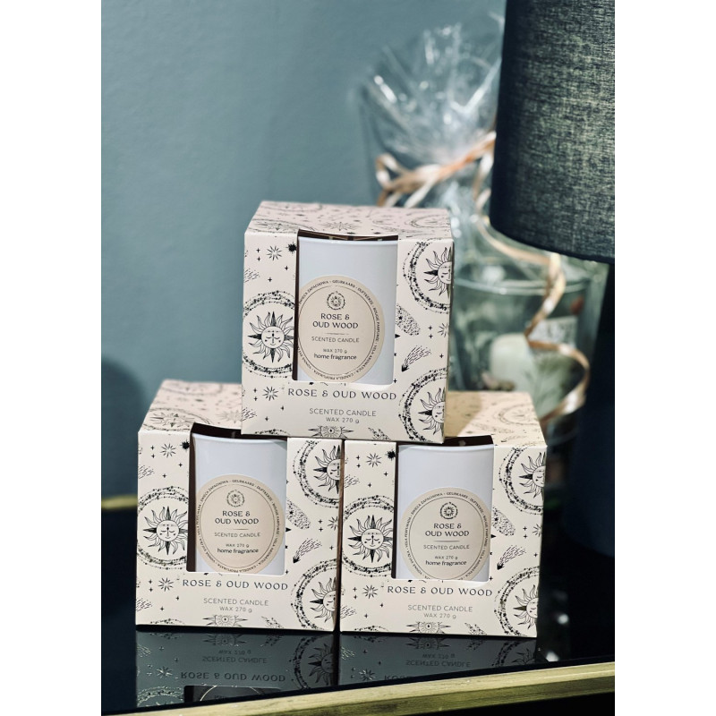 Doftljus Rose & Oud Wood 10 cm