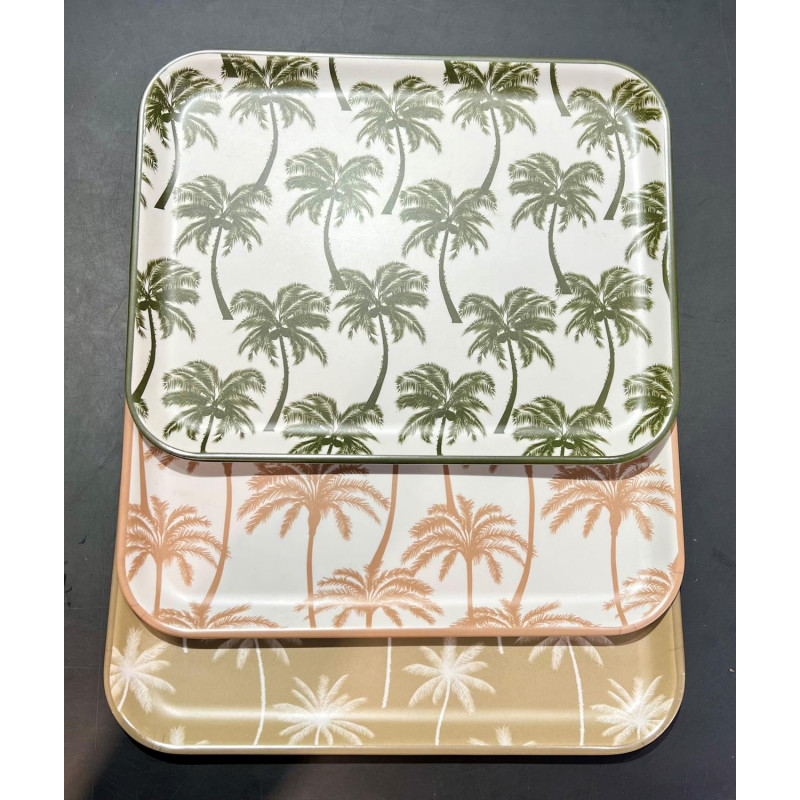 Bricka Palmer Beige/Vit Melamin