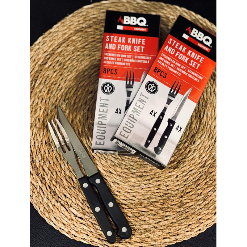Kött & Grillbestick Svart 8 delar
