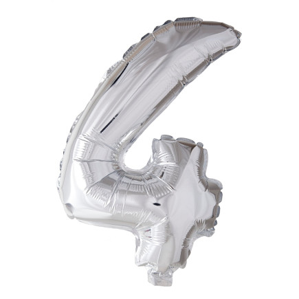 Ballong Siffra 4 Silver 86 cm