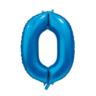 Ballong Siffra 0 Blå 86 cm
