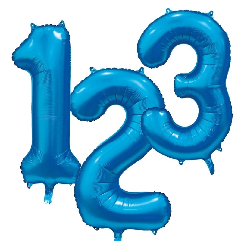 Ballong Siffra 3 Blå 86 cm