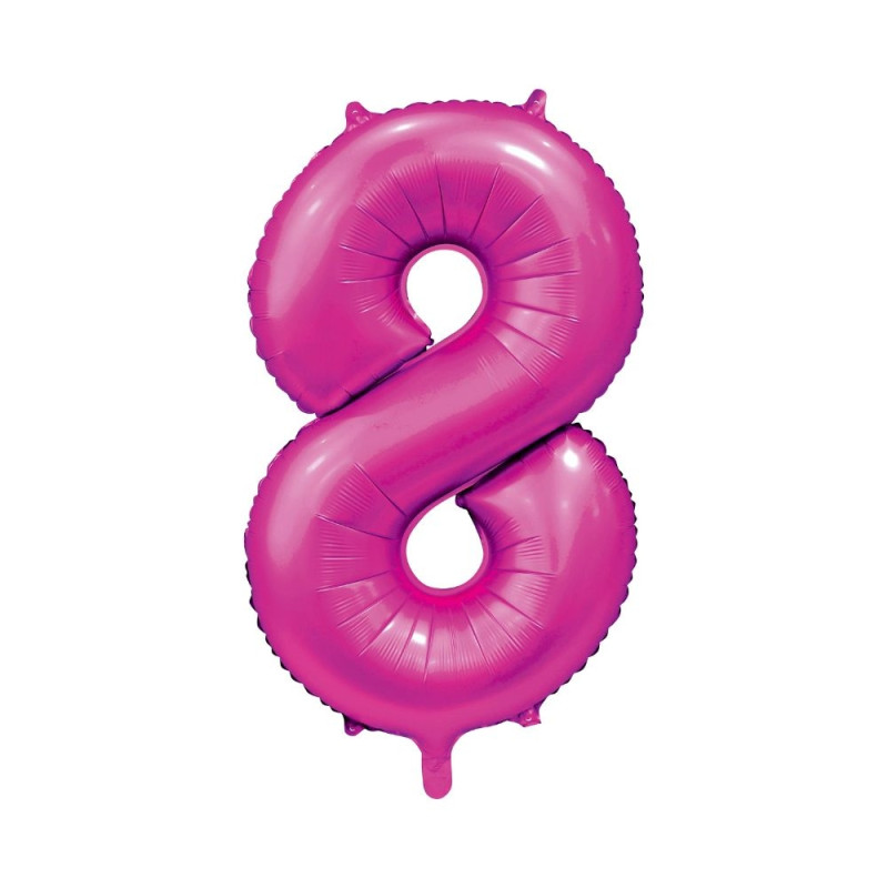 Ballong Siffra 8 Rosa 86 cm