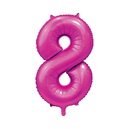 Ballong Siffra 8 Rosa 86 cm