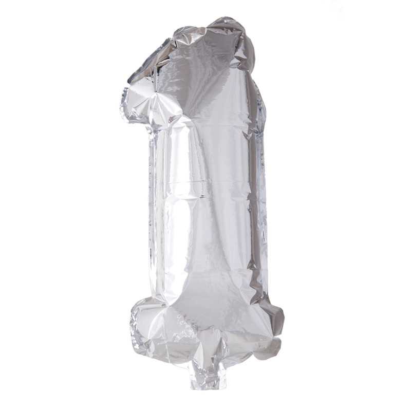 Ballong Siffra 1 Silver 86 cm