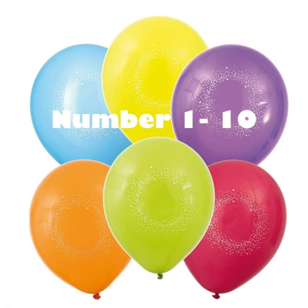 Ballong Födelsedag 5 år 6-pack Latex Mixade