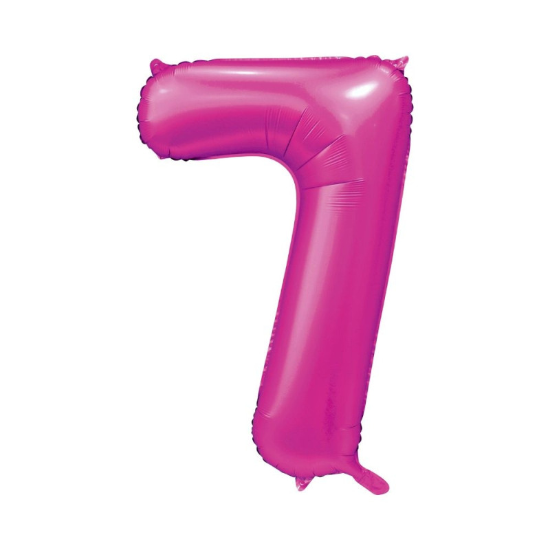 Ballong Siffra 7 Rosa 86 cm