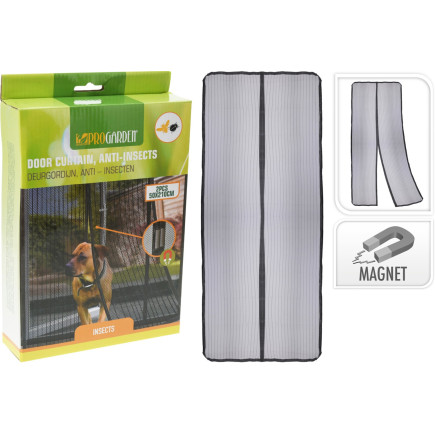 Insektsnät Myggskydd Dörr 50x210 cm Svart 2-pack 