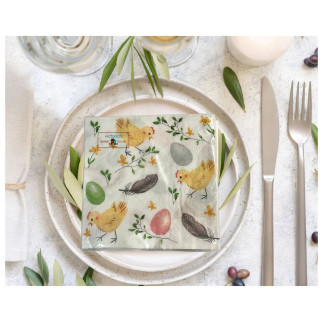 Servett Påsk Kycklingar/Påskägg 20-pack