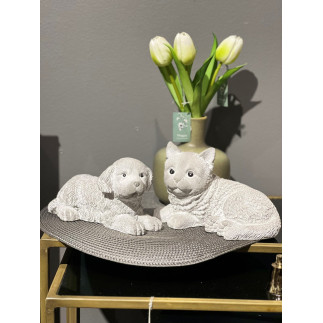 Katt Hund Cement 21 cm