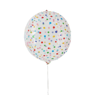 Ballong Happy Birthday Rund Genomskinlig Folie 35 cm