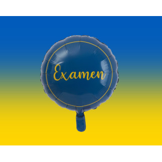 Ballong Examen Blå Rund Folie 46 cm