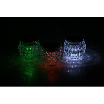 Solcellslampa Glas Multifärg 