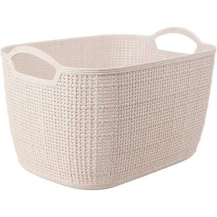 Korg Förvaring Beige Flätad Plast 35x29x13 cm