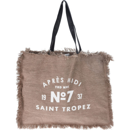 Väska Canvas Tyg 40x50 cm Natur/Brun