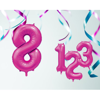 Ballong Siffra 8 Rosa 86 cm
